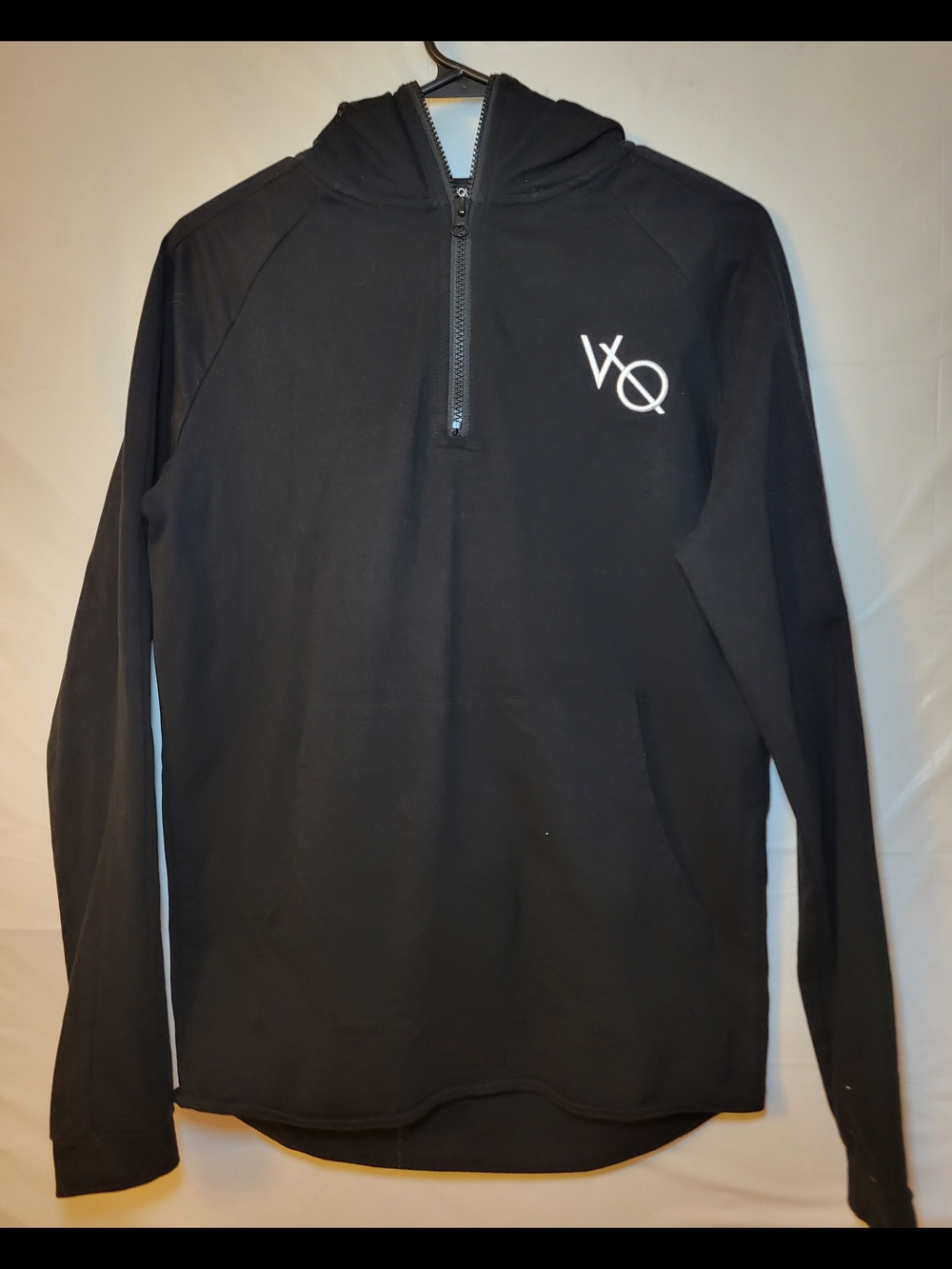 VO Quarter-Zip Hooded Sweater - Black